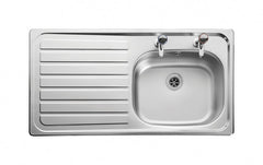 Leisure Lexin 2 Tap(included) Inset Stainless Steel Left Hand Drainer Kitchen Sink LE95L - M.B.P