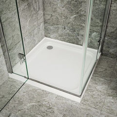 Merlyn Ionic Touchstone Square Shower Tray 900mm x 900mm 4 Upstand+chrome waste - M.B.P